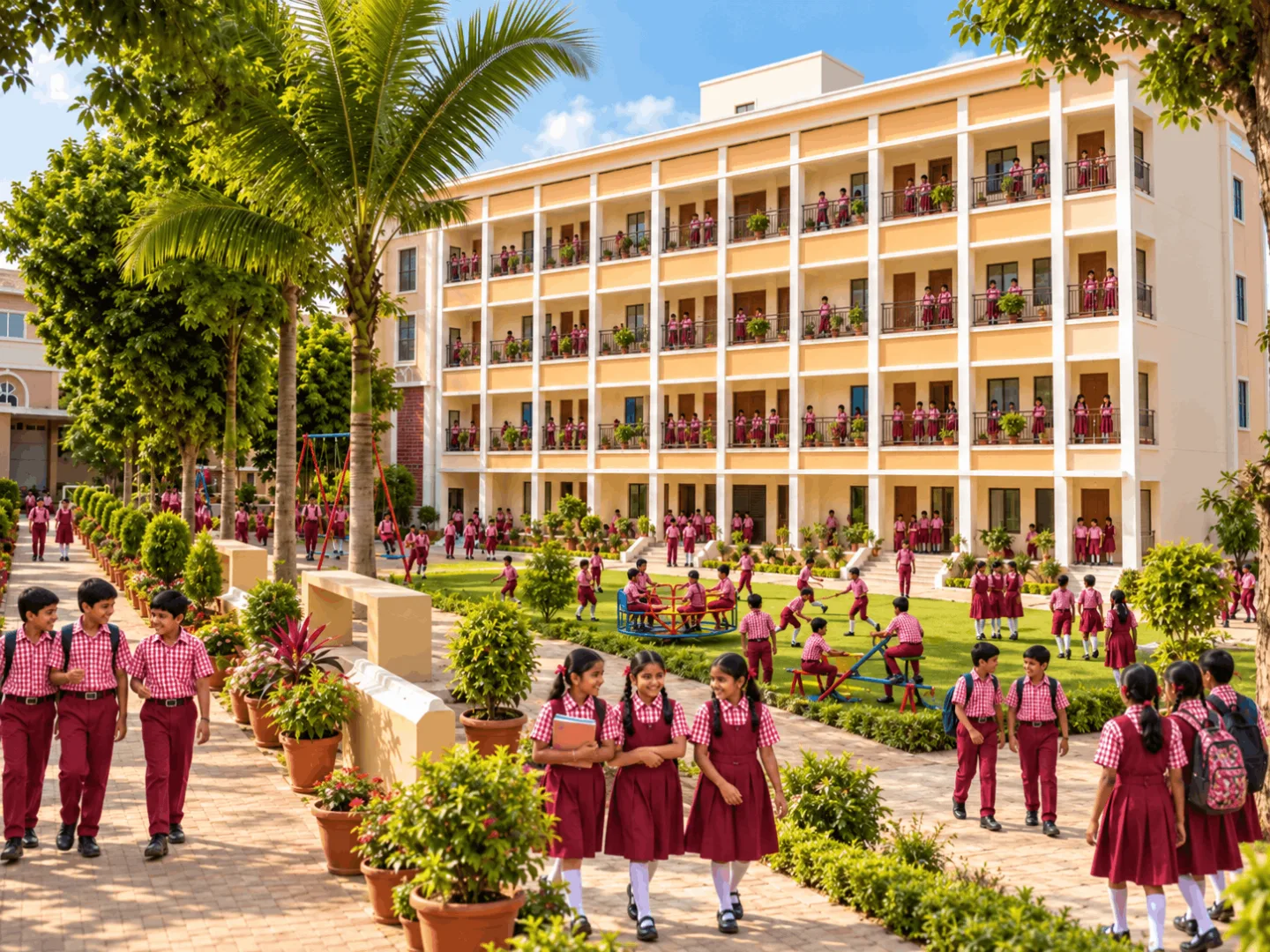 The new school building at St. Thomas School, Hallaur